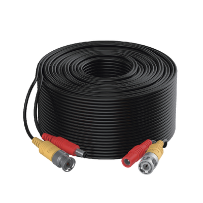 Cable Coaxial Siames (Mini RG59) + Alimentación / 10 Metros de Distancia / CCA / Soporta 1080p (2 Megapixel) hasta 4K (8 Megapixel) / Uso Interior y Exterior