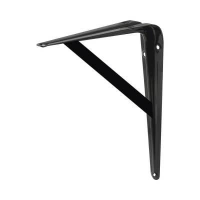 Ménsula de Acero Reforzado 10" x 16" ( 25 x40 cm) /Color Negro.