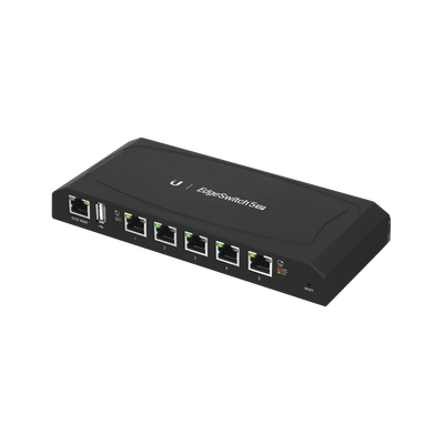 EdgeSwitch 5XP Administrable de 5 Puertos Gigabit PoE de 24 V Pasivo  con funciones avanzadas de Capa 2