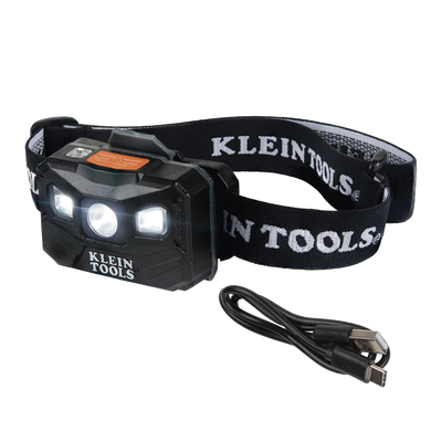 Lámpara Luz LED Frontal Recargable de 400 Lúmenes Apagado Automático con Correa de Tela Adaptable y Ajustable a Gorros Cascos Cachuchas o directo a Frente Humana (Tipo Minero)