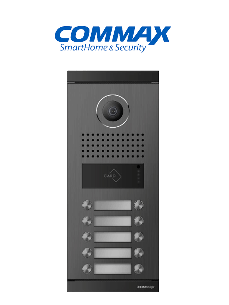 COMMAX DRC10MLRF1 - Frente de Calle Departamental para 10 Monitores con Conexión Directa de 4 Hilos y Apertura con Tarjeta Mifare o Monitor