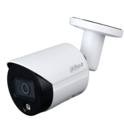 DAHUA IPC-HFW2439S-SA-LED-28 - Camara Bullet IP de 4 Megapixeles/ Full Color/ Lente de 2.8 mm/ Microfono Integrado/ 96 Grados de Apertura/ H.265/ Luz para 30 Mts/ Metalica/ WDR Real de 120 dB/ Ranura para MicroSD/ IP67/ PoE/