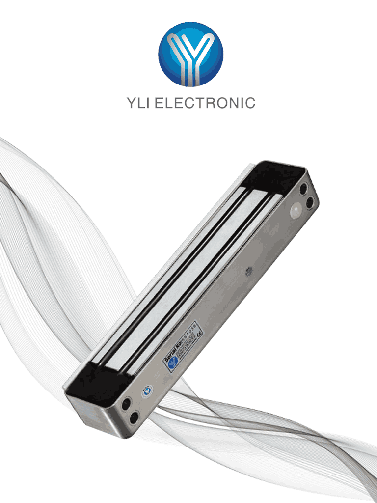 YLI YM280WS - Cerradura Magnética para exterior IP68 / Fuerza de Sujeción 280Kg /600Lb / Voltaje Dual 12v/24 VDC / Puertas de madera vidrio metálica