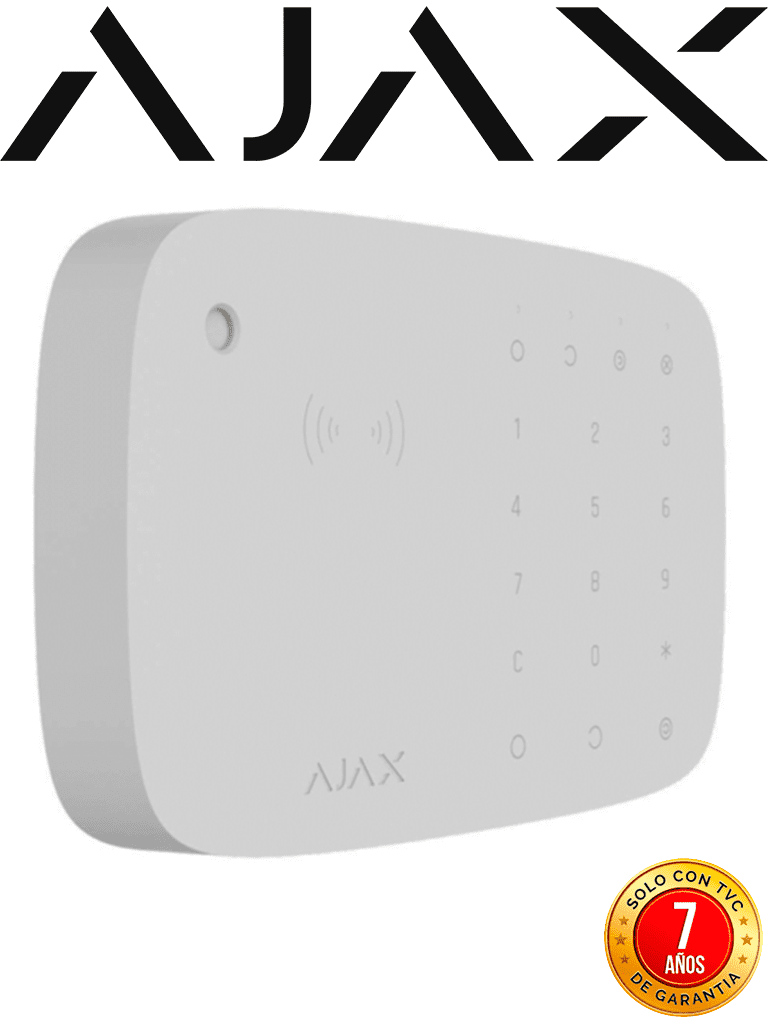 AJAX KeyPad Combi (9NA) - Teclado táctil inalámbrico con sirena incluida y lector DESFire.