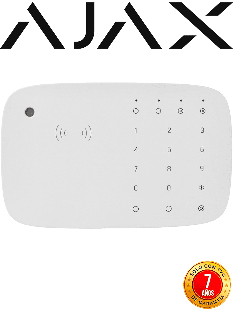 AJAX KeyPad Combi (9NA) - Teclado táctil inalámbrico con sirena incluida y lector DESFire.