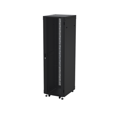 Gabinete Profesional para Telecomunicaciones de Piso 42 UR 600 mm de Profundidad Puerta Ventilada y Chapa de Seguridad con Llave Única para un Almacenamiento Eficiente y Protegido