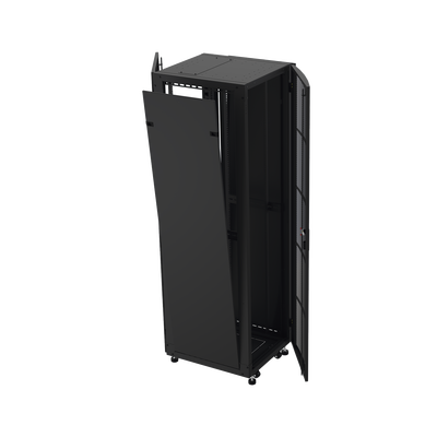 Gabinete Profesional para Telecomunicaciones de Piso 42 UR 600 mm de Profundidad Puerta Ventilada y Chapa de Seguridad con Llave Única para un Almacenamiento Eficiente y Protegido