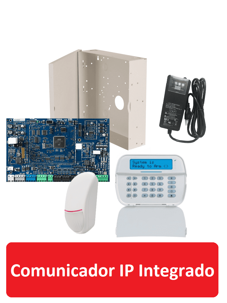 DSC Pro Basic - Paquete Pro 32 zonas con comunicador IP integrado/ Panel HS3032/ Teclado HS2LCDPRO