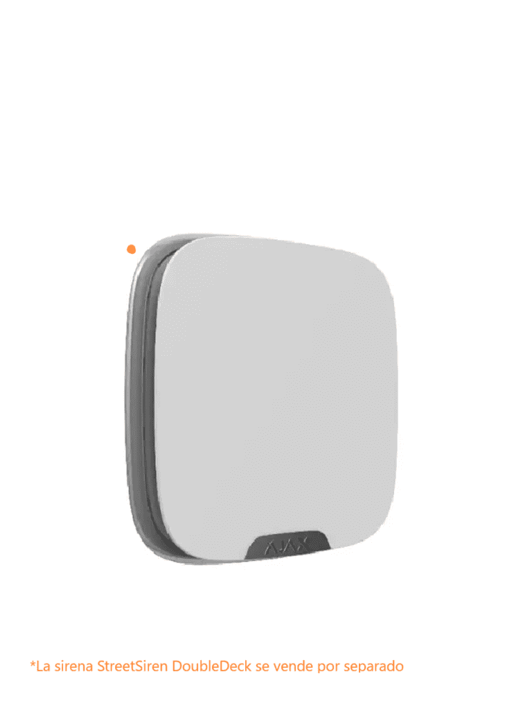 Ajax Brandplate - 1 PZ de Placa Frontal Personalizable para Sirena StreetSiren DoubleDeck. Color Blanco