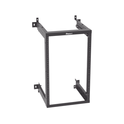Rack PanZone® de Montaje en Pared de 19in Profundidad Ajustable Rieles Numerados y Roscados #12-24 18 UR Color Negro