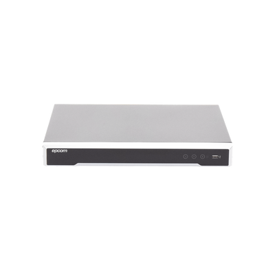 (ACUSENSE / Evita Falsas Alarmas) DVR 4K / 16 Canales TURBOHD + 16 Canales IP / 2 Bahía de Disco Duro / Audio por Coaxitron / Salida de Vídeo en 4K