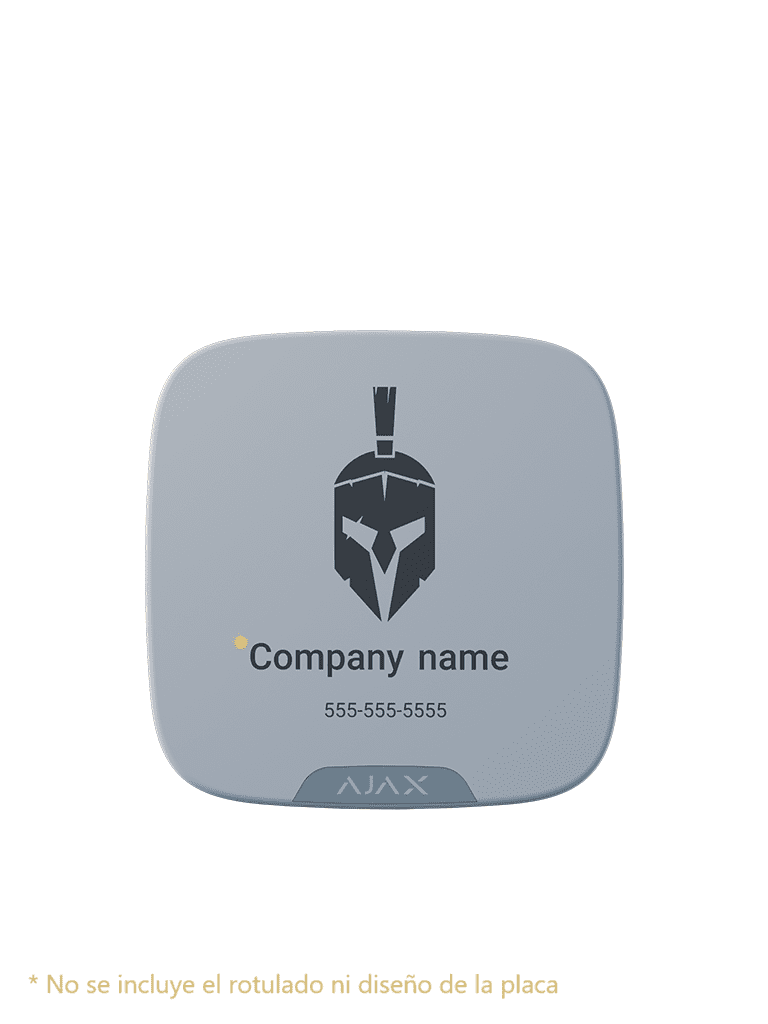 Ajax Brandplate - 1 PZ de Placa Frontal Personalizable para Sirena StreetSiren DoubleDeck. Color Blanco