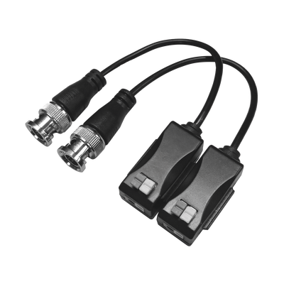 Kit de Transceptores (Baluns) con Terminal PUSH SUPERIOR PIG TAIL en ambos conectores Resolución 4K Cable flexible COAXIAL Blindado / COAXITRON / AUDIO POR COAXITRON /Conector 100% COBRE / Calidad PREMIUM