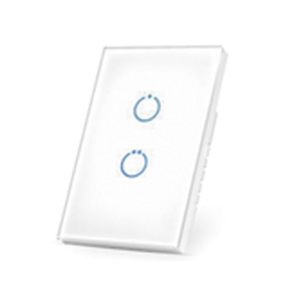 (ZWAVE) Interruptor On/Off panel táctil touch inalámbrico Zwave Plus 2 botones. Compatible con Hubitat HC8 Álula M2M otro
