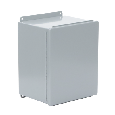 Gabinete de Bisagra Continua NEMA 12; IP66 de Uso en Intemperie 305 x 254 x 203 mm De Acero Color Gris