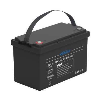 Batería de Litio LiFePO4 Ciclo Profundo 12.8Vcc 120 Ah 1.53Kwh para Exterior Libre de Mantenimiento