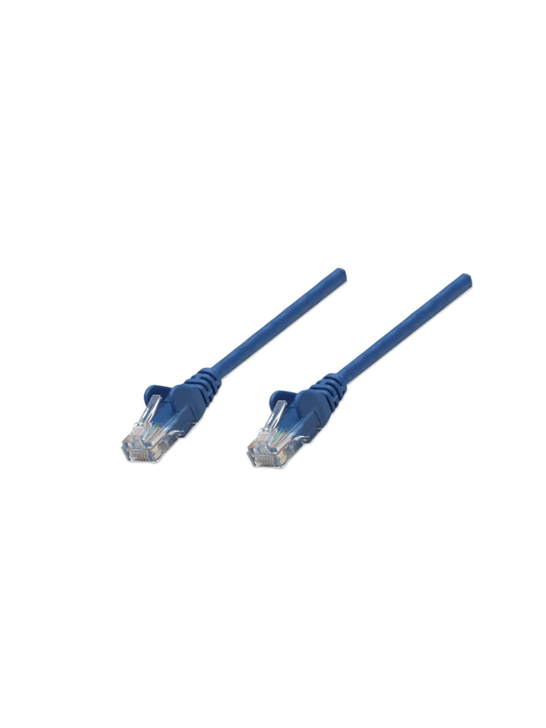 INTELLINET 347433 - Cable de red Cat6 UTP RJ45 Macho / RJ45 Macho 0.15 m Azul