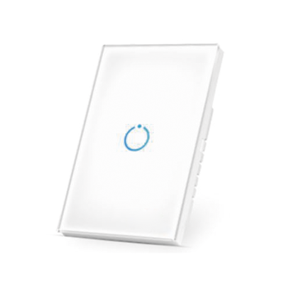 (ZWAVE) Interruptor On/Off panel táctil touch inalámbrico Zwave Plus 1 boton. No requiere cable neutro Compatible con Hubitat HC8 Álula M2M otros