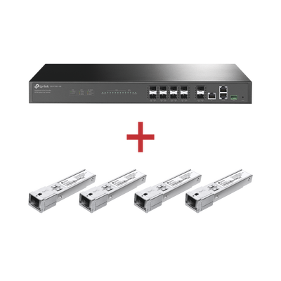 Kit para ISP´s / Paquete de 1 OLT 8 puertos PON / DS-P7001-08 + 4 Módulos PON DSP-MAC+ de regalo