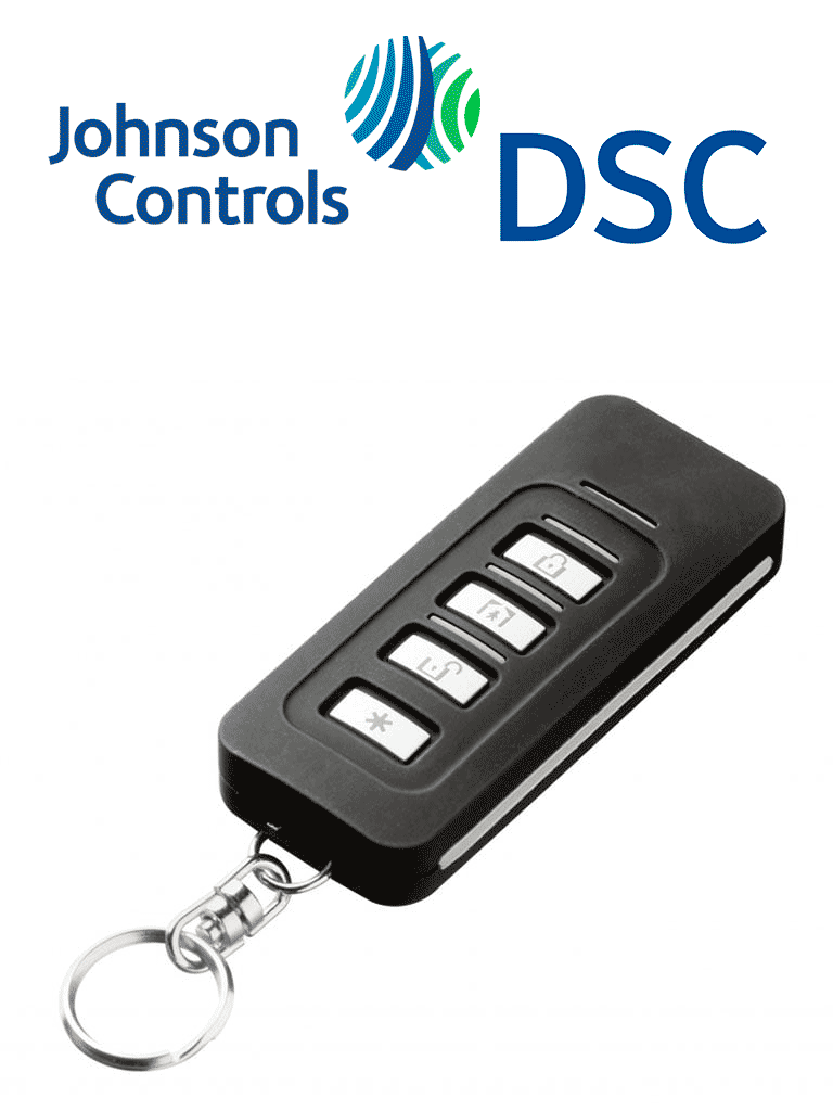DSC PG9929 - Llavero de 4 botones programables inalámbrico  Power G  Slimline compatible con NEO  PRO  Qolsys e IoTega