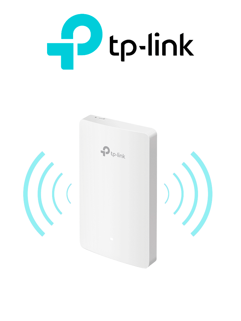 TP-LINK EAP235-WALL - Punto de acceso Omada de doble banda AC1200 MU-MIMO diseñado para montaje en pared con 3 puertos adicionales configuración por controlador o stand-alone y alimentación PoE af/at.