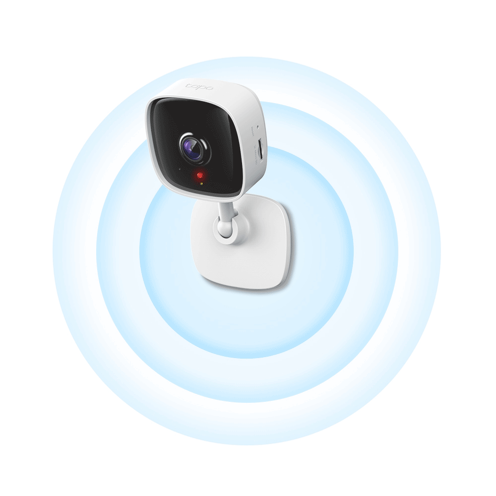 TP-LINK TAPO C110 - Cámara IP WiFi tipo Bullet para Interior con resolución de 3 MP visión nocturna notificaciones push ranura Micro SD y WiFi 2.4 GHz.#2025TPL