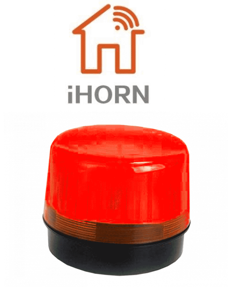 IHORN HC-05-LED - Estrobo Color Rojo / 90 Destellos por minuto compatible con paneles IHORN / RISCO / DSC / BOSCH #cer .