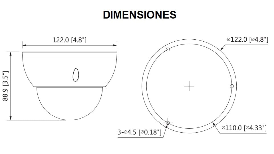DAHUA HDBW2501R-Z-DP- Camara Domo de 5 Megapixeles / Lente Motorizado de 2.7 a 13.5/ STARLIGHT 0.005 Lux/ WDR Real 120 dB/ IR de 30 Mts/ 1 Entrada de Audio/ IP67/ IK10/ 12VCD/24VAC/