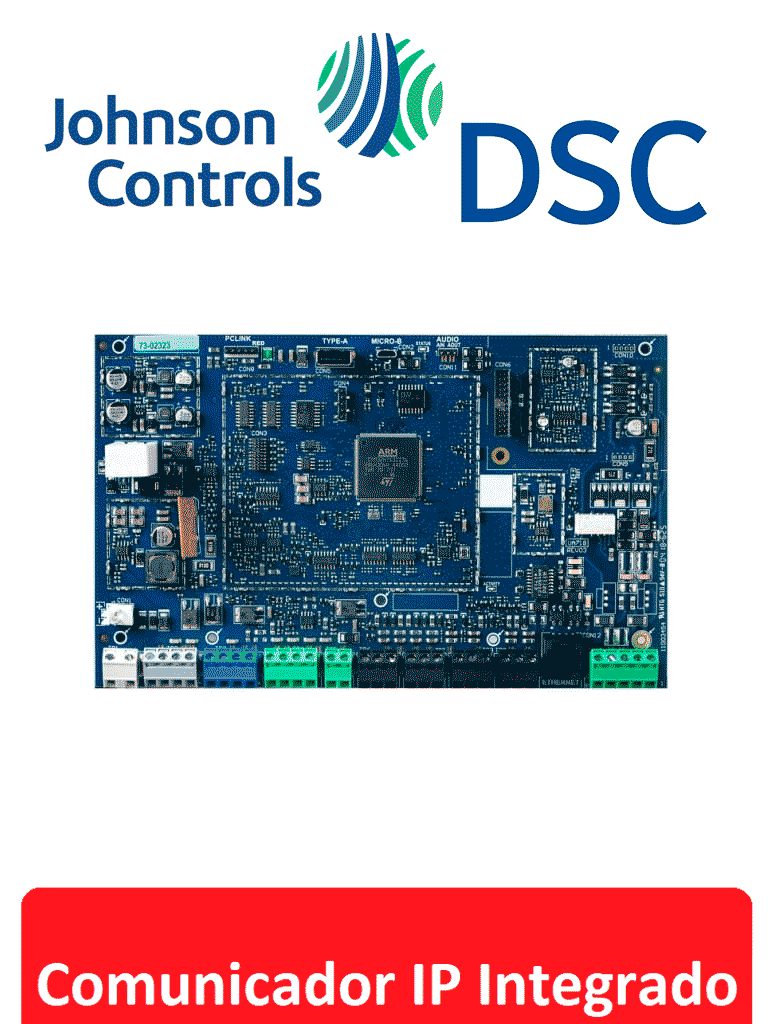 DSC HS3248PCB - Tarjeta Serie Pro 248 Zonas soporta hasta 128 zonas inalámbricas con comunicador IP Integrado