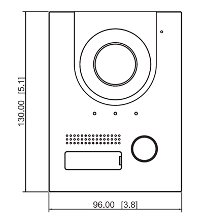 DAHUA VTO2202F-P-S2 - Frente de calle para videoportero IP/ Metálico/ Cámara de 2 MP con 160° de apertura/ IK07/ Exterior IP65/ Visión nocturna/ PoE/ Indicador de voz/ Apertura de chapa/ Solo alimentación PoE/