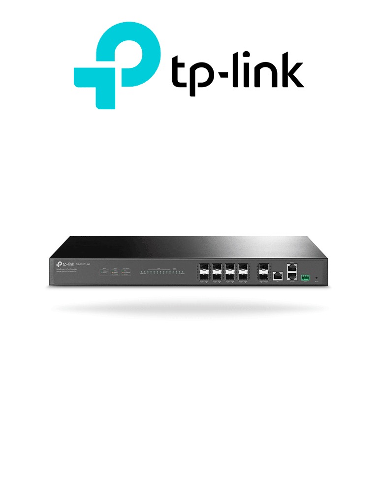 TP-LINK DS-P7001-08 - DeltaStream - OLT de 8 puertos GPON con capacidad de conexión de hasta 1 024 ONUs 1 puerto Gigabit RJ45 Uplink 2 puertos SFP+ Uplink y fuentes redundantes AC-AC incluidas. Administración desde la nube (DPMS).
