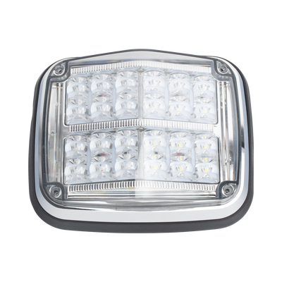 Luz de advertencia de 8 X 6" Color Rojo / Claro SAE IP67 Ideal para Ambulancias