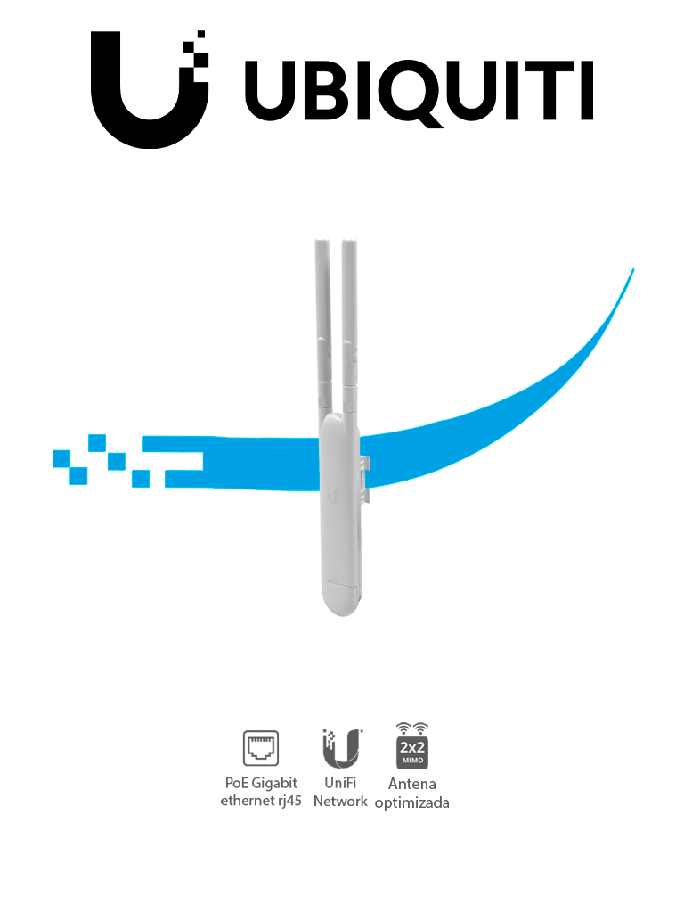 UBIQUITI UAP-AC-M - UniFi Mesh AC: Access Point para exteriores con doble banda 802.11ac MIMO 2x2 potencia de 20 dBm hasta 1167 Mbps. Incluye Inyector PoE #UBI19DL