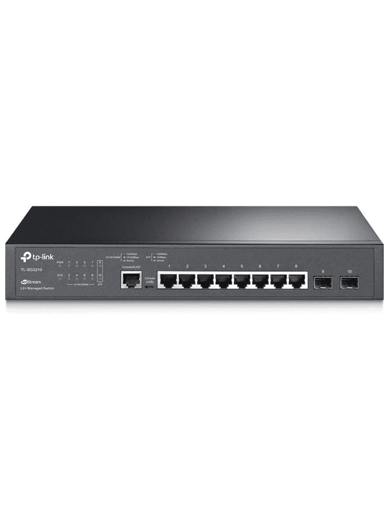 TP-LINK SG3210 - Switch JetStream SDN Administrable 8 puertos 10/100/1000 Mbps + 2 puertos SFP administración centralizada OMADA SDN