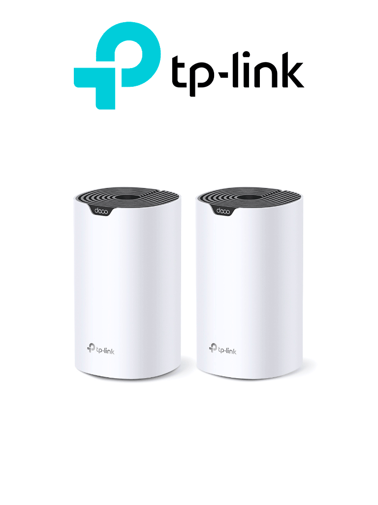 TP-LINK DECO S7 (2-Pack) - Kit de 2 routers inalámbricos MESH para hogar de doble banda Wi-Fi 5 AC1900 Mbps con 3 puertos Gigabit WAN/LAN 3 antenas internas y administración en la app Deco (iOS Android). (2 piezas) #O4