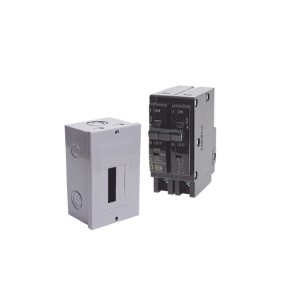 Kit Centro de Carga para sobreponer con 1 Interruptor Térmico de 2 Polos 20Amp 120/240Vca 10kA.