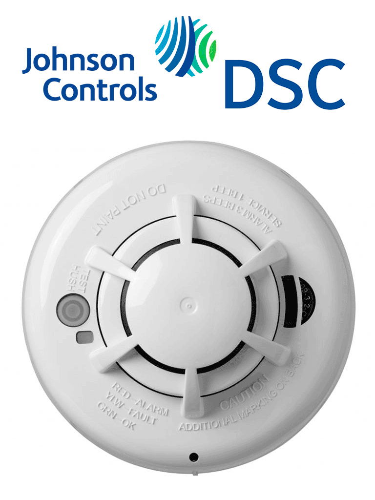 DSC PG9936 - Detector de humo y calor inalámbrico con tecnología Power G compatible con NEO  PRO  Qolsys e IoTga