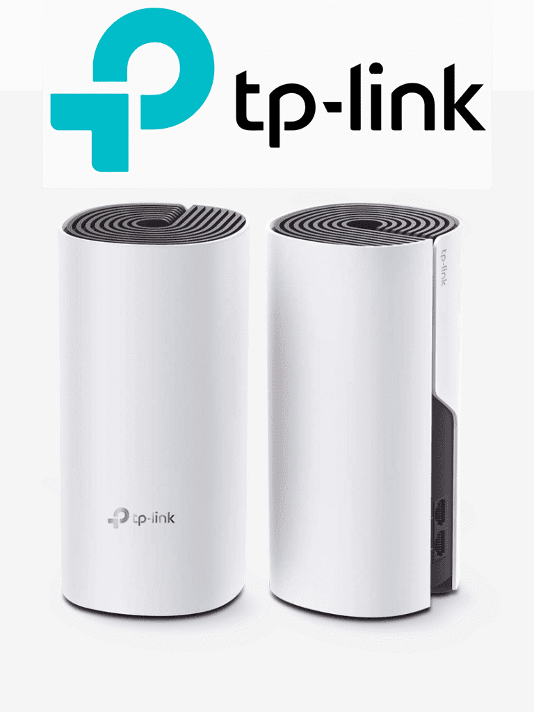 TP-LINK DECOE4 (2-Pack) - Kit de router inalámbrico mesh Deco E4 para hogar de doble banda AC 1200 con 2 puertos 10/100 Mbps y compatible con Alexa. (2 piezas)
