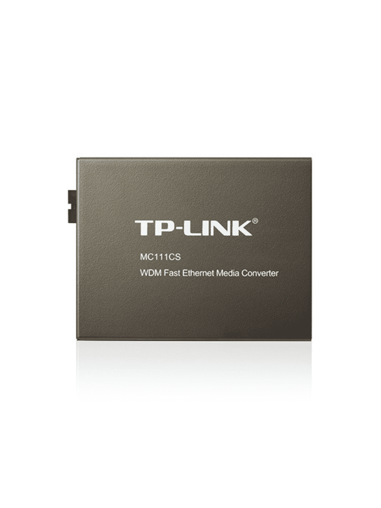 TP-LINK MC111CS - Convertidor de Fibra Óptica WDM Monomodo con 1 puerto RJ45 10/100 Mbps y 1 puerto SC/UPC 100 Mbps. Alcance de hasta 20 km requiere el modelo MC112CS para funcionar plug and play.
