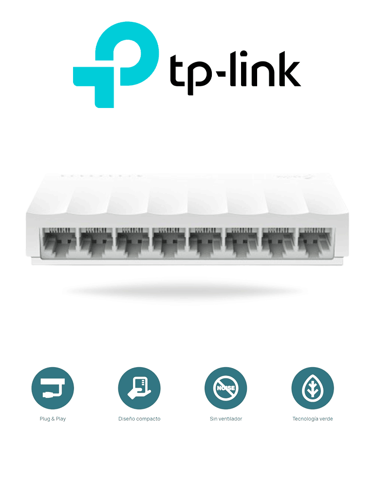 TP-LINK LS1008 - Switch para escritorio 8 puertos 10/100Mbps.