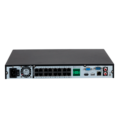 DAHUA DHI-NVR4216-16P-4KS3 NVR de 8 MP/ 4k / 16 Canales IP/ 16 Puertos PoE/ Rendimiento de 160 Mbps/ Smart H.265+/ 2 Bahias de Discos Duros/ Salidas de Video HDMI&VGA/ 4&2 E&S de Alarmas/ Soporta cámaras WizSense/ H.265+/ 4 canales SMD Plus/