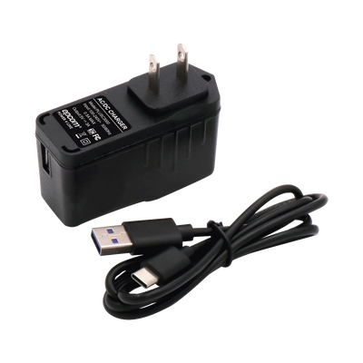 Adaptador de pared de 5 Vcc @ 3 A con micro-USB tipo C