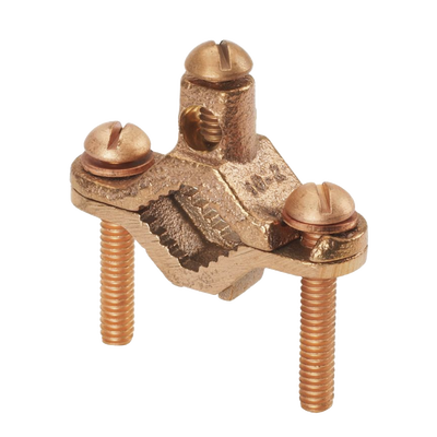 Abrazadera de Bronce para Tierra Física para Conductor 2 AWG 1 Pieza