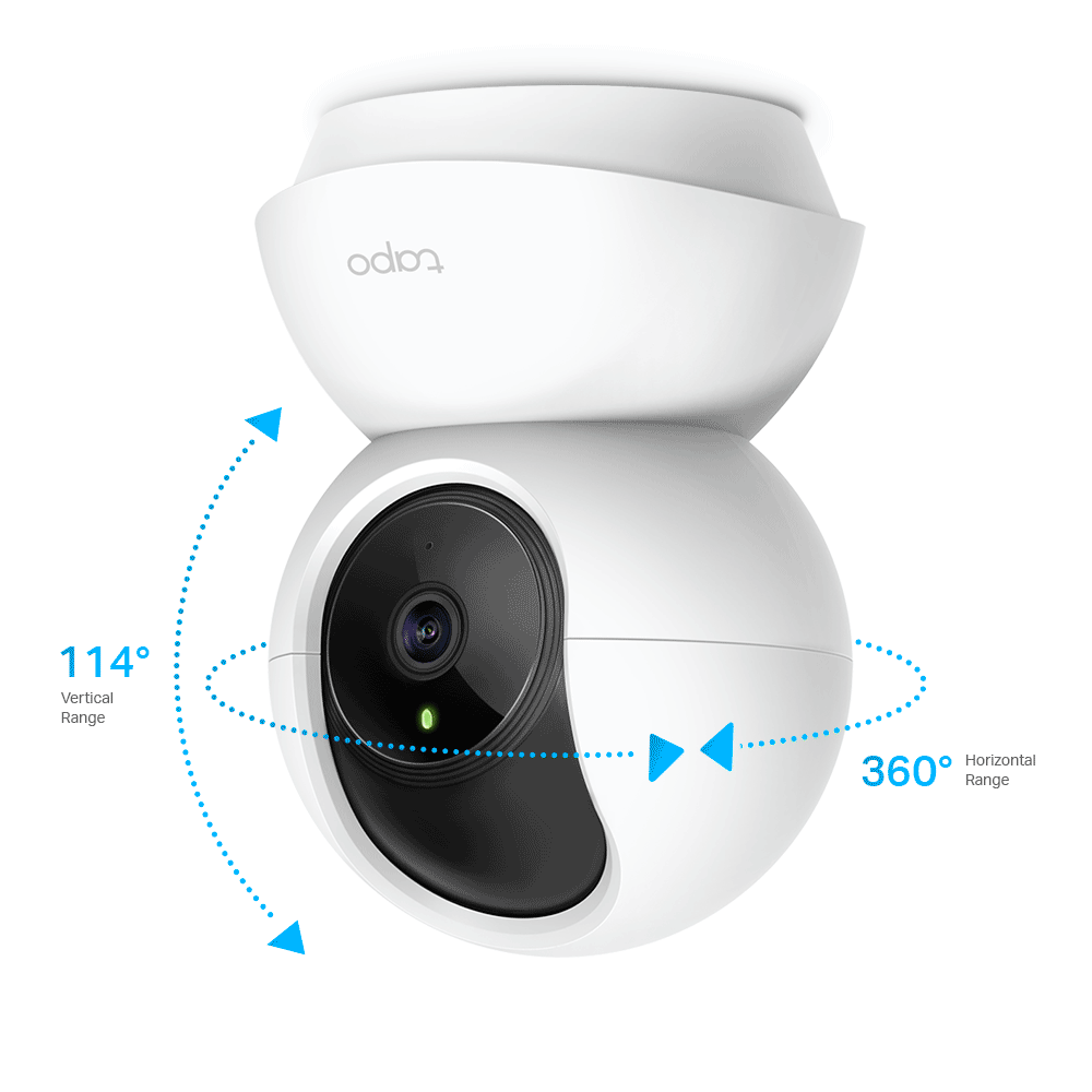 TP-LINK TAPO C200 - Cámara Domo IP PT WiFi para Interior con resolución de 2 MP visión nocturna notificaciones push WiFi 2.4 GHz ranura para Micro SD y audio de doble vía. #TP9