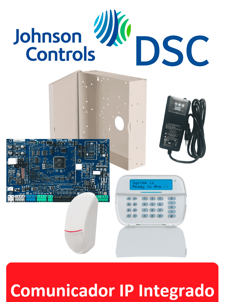 DSC Pro Basic - Paquete Pro 32 zonas con comunicador IP integrado/ Panel HS3032/ Teclado HS2LCDPRO