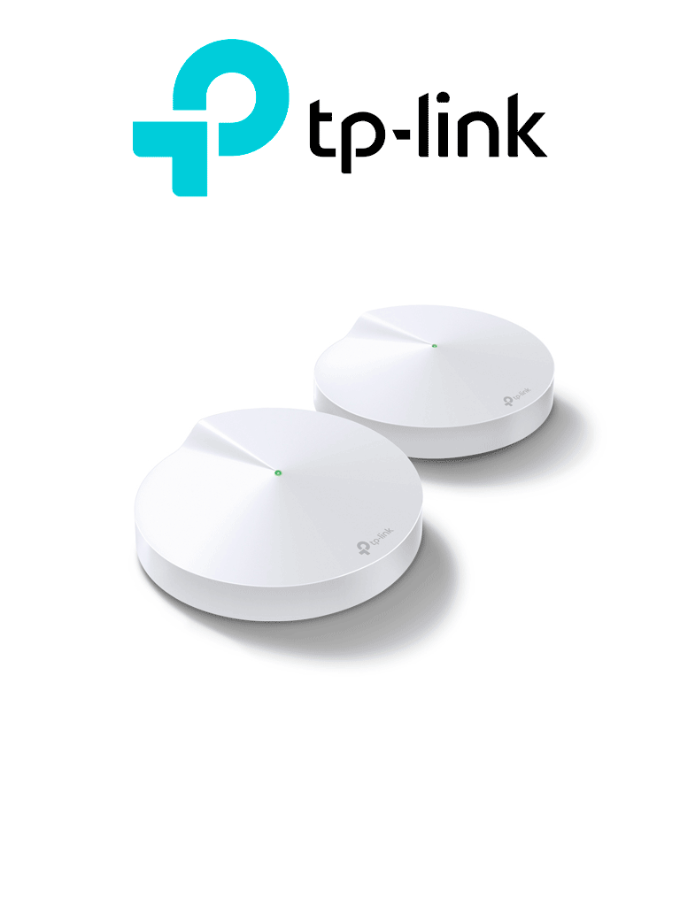 TP-LINK DECO M5 (2-Pack)- Kit de 2 routers MESH para hogar de doble banda Wi-Fi 5 AC1300 Mbps con 2 puertos Gigabit WAN/LAN 4 antenas internas además app Deco (iOS Android) y protección HomeCare. #TP9