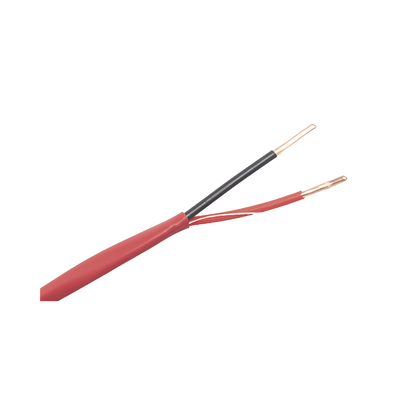 Alambre de Alarma contra Incendios - Bobina de 305 Metros: 2 x 18 AWG Rojo Tipo FPLR (UL) FT4 Ideal para Sistemas de Detección y Evacuación de Incendios