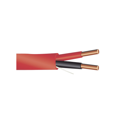 Alambre de Alarma contra Incendios - Bobina de 305 Metros: 2 x 14 AWG Rojo Tipo FPLR (UL) FT4 Ideal para Sistemas de Detección y Evacuación de Incendios