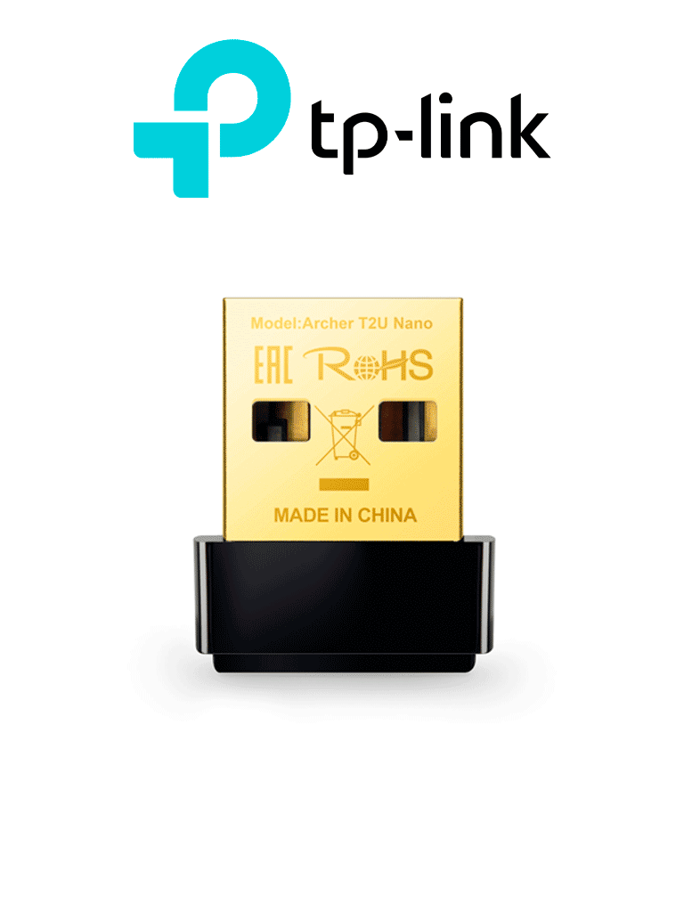 TP-LINK Archer T2U Nano - Mini Adaptador USB inalámbrico de doble banda AC 600 Mbps con antena omnidireccional. #O1