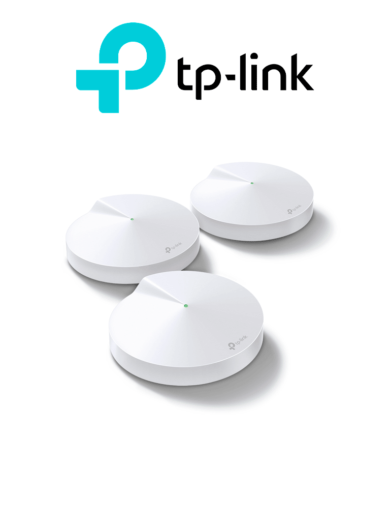 TP-LINK DECO M5 (3-Pack)- Kit de 3 routers MESH para hogar de doble banda Wi-Fi 5 AC1300 Mbps con 2 puertos Gigabit WAN/LAN 4 antenas internas administración mediante la app Deco (iOS Android) y protección HomeCare.